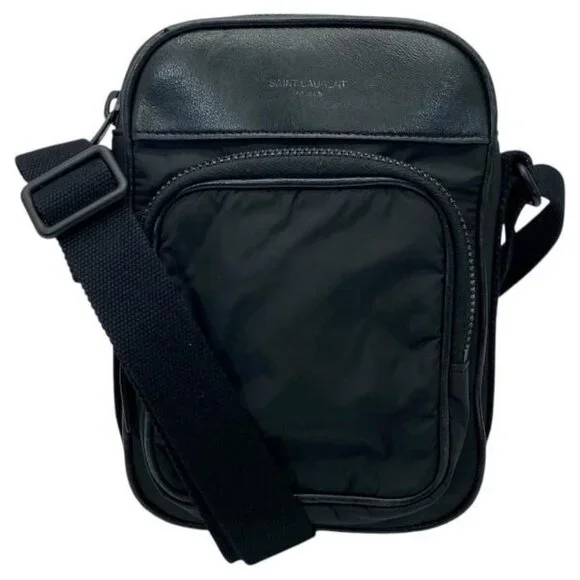 Saint Laurent Paris Shoulder Bag Mini Camera Bag Black Nylon - Picture 1 of 10